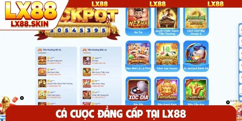 Cá cược đẳng cấp tại LX88