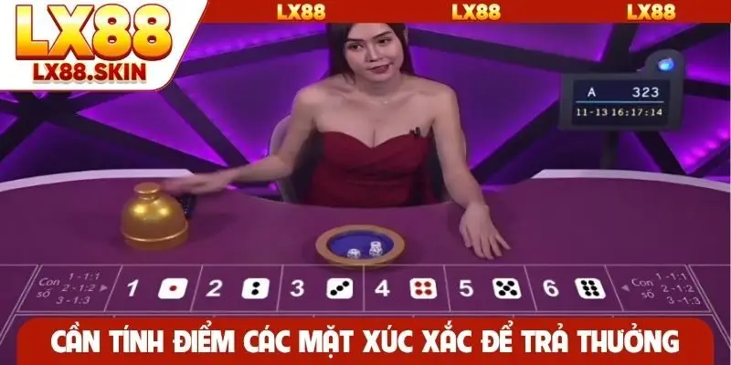 Cần tính điểm các mặt xúc xắc để trả thưởng