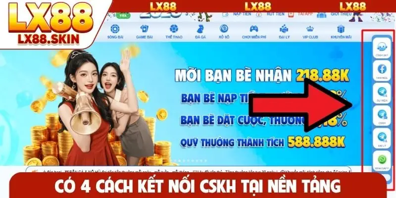 Có 4 cách kết nối CSKH tại nền tảng