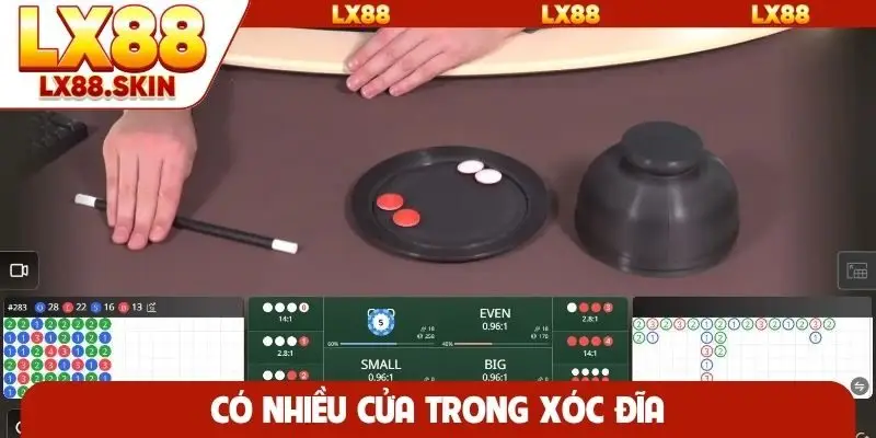 Có nhiều cửa trong xóc đĩa
