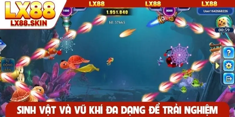 Kho sinh vật và vũ khí đa dạng để trải nghiệm thêm thú vị