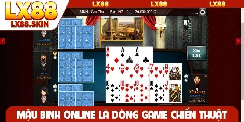 Mậu Binh online là dòng game chiến thuật hấp dẫn