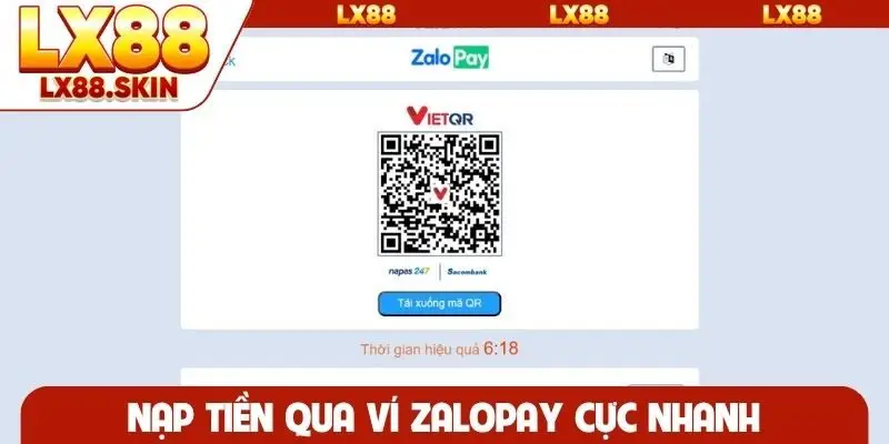 Nạp tiền qua ví ZaloPay cực nhanh