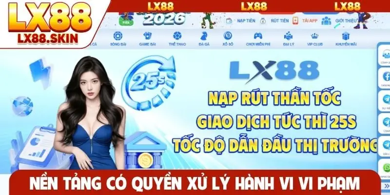 Nền tảng có quyền xử lý hành vi vi phạm