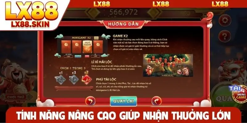 Nhiều tính năng nâng cao giúp game thủ nhận thưởng lớn
